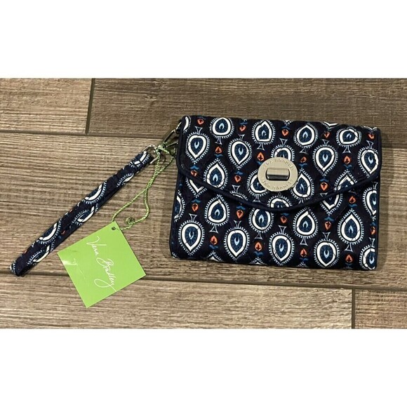 Vera Bradley Marrakesh Motifs Your Turn SmartPhone Wristlet Blue NWT NEW - Picture 1 of 9